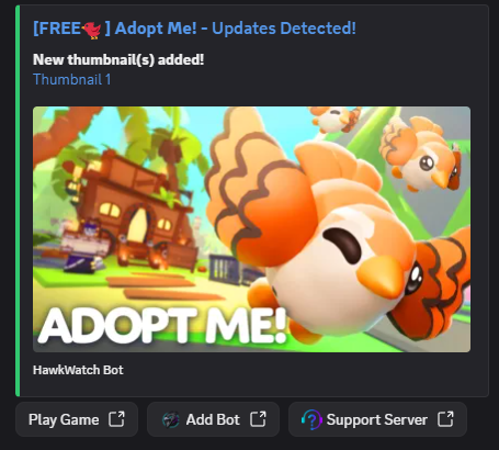Example thumbnail change notification
